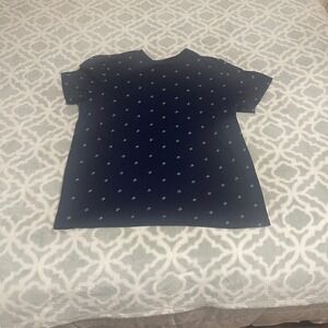 FIFTH SUN‎ Mens Navy Blue Geometric Print Short Sleeve T Shirt Size Large